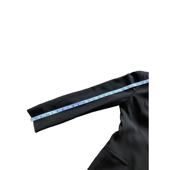 Armani Collezioni Blazer Women's Black Career Office Preppy Academia Wool Size 4 - Picture 9 of 10